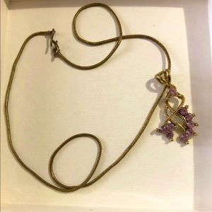Purple stone necklace